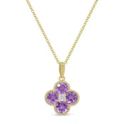 14 Karat Yellow Gold Amethyst Pendant