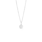 10K White Gold Engravable Pendant Necklace