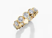 14KT NATURAL Diamond Round 0.20Carat  G/H color SI clarity Bezel North-South US-8 product size Band