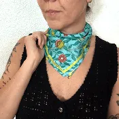 100% Silk Scarf William Morris Summer Fruit Bandana Tapestry