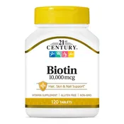 21st Century Vitamin B-7 Biotin Supplement (Bottle of 120)