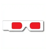 3D Decoder Glasses - Red/Red Hand Held