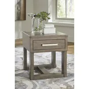 Braun/Grau Beistelltisch - 22B x 24T x 24H