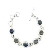 Crested Butte Lapis Lazuli Silver Link Bracelet