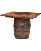 48″ Square Plain Barrel Table