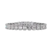925 Silver Moissanite 8mm Baguette Tennis Bracelet – 7"
