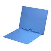 11 pt Blue Folders, Full Cut End Tab, Letter Size, Full Back Pocket (Box of 50)