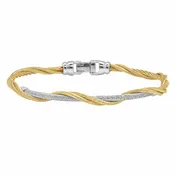 Yellow Cable Modern Twist Bracelet