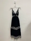 Abercrombie & Fitch Size SP Black White Flowers Sleeveless Petite Dress