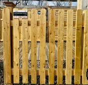 Contemporary 2"-Spaced Picket - 1" x 4" Pickets - White Cedar Fence Panel - 4' x 96"