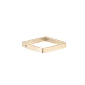 3mm Wide Solid Gold Ring with Tiny Diamond
