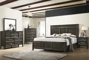 Andover 4 pcs Includes: queen bed, dresser, mirror, and n-stand