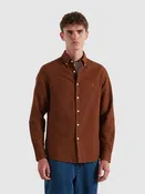 Ali Regular Fit Shirt In Burnt Ochre