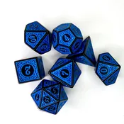 Black and Blue Dice Set