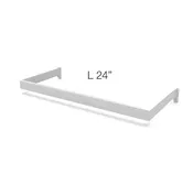 24″ Retail Display Clothing Hanging Rail Unit For Hangers | Vertik Component, Pure White
