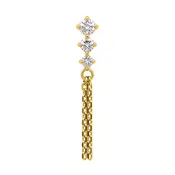 Aurora Diamond Chain Studs