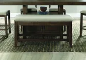Colorado Dark Wood Counter Height Storage Bench