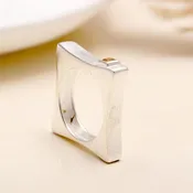 AG 925 JEWELLERY - Handmade Semiprecious Citrine Ring (Silver)