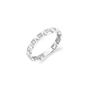 14K White Gold 0.16ct Diamond Geo Cut Band