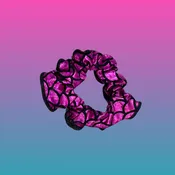 Pink and Teal foil Scrunchie — Sparkles Boutique