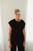 Black Bloom Peplum Top
