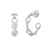 15 mm Double Beam Hoops with Pavé Connectors