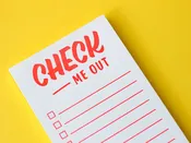 Check Me Out - Flat Printed Notepad — M.C. Pressure