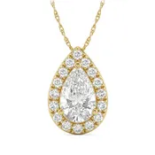 0.65ct 14K Yellow Gold Lab Grown Diamond Necklace 18"