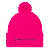 Design Girl Travels Pom Pom Knit Cap