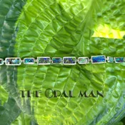 14K White Gold Bracelet With 11 Australian Boulder Opals – SOLD