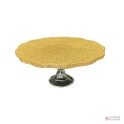 10" Cake / Dessert Stand, Round with Scallop Edge