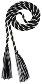 Black and Silver Intertwined Cord
