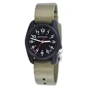 Bertucci A-1R Field Comfort Men's Drab Nylon Band Black Quartz Dial Watch - 10501
