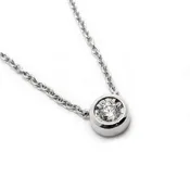 Bezel Set Diamond Pendant