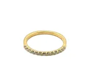 0.18 Ctw 14kt Yellow Gold Diamond Stackable Wedding Band