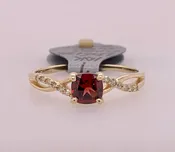 10K Diamond Birthstone Ring- January