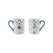 Mug with Ballerina & Nutcracker, White & Blue