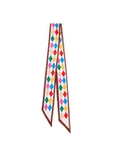 ARGYLE TWILLY SCARF, IVORY