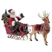 10" Santa In Sleigh With Deer