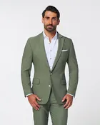 Athletic Fit Stretch Blazer - Heathered Forest Green