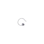 0.04Ct VVS1/F Diamond Solitaire Nose Pin in 18K White Gold
