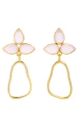 Abstract Triplicity Pear Dangle Earrings