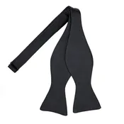 Black Satin Bow Tie