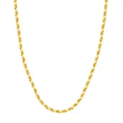4.4mm D/C Rope Chain with Lobster Lock, 22"