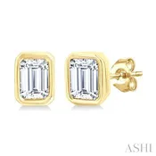 10 Karat Button Diamond Earrings