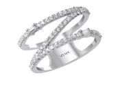 14K white gold diamond fashion ring