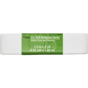 1-1/2" Soft Waistband Elastic, 2yds - White