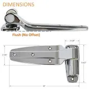 Kason 1245 Cam-Rise Walk-In Hinge
