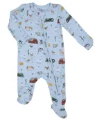 Angel Dear Blue Barn Zipper Footie