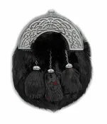 CLEARANCE! Kilt Sporran – Dress, Fur with Celtic Knot Cantle